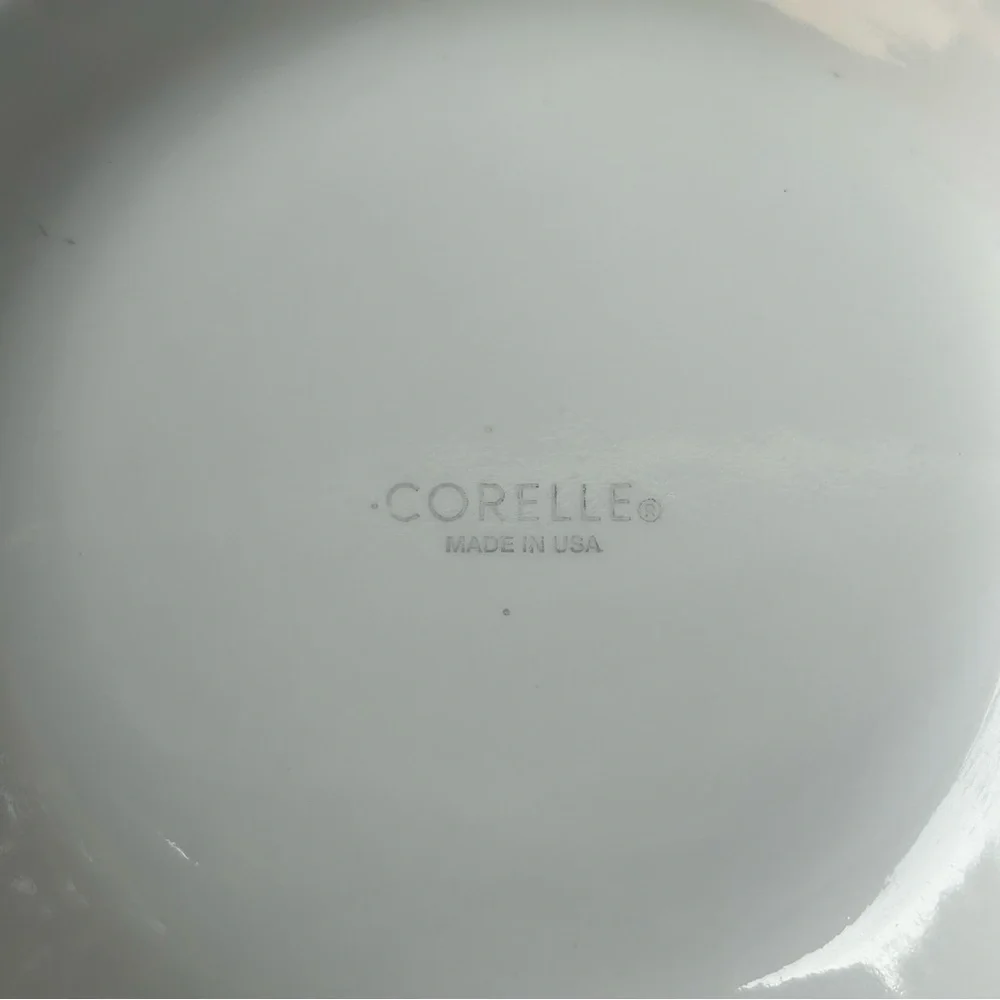 Corelle by Corning Lia ‘blue swirl’ set of 4 dishes salad dessert plates 6.75”